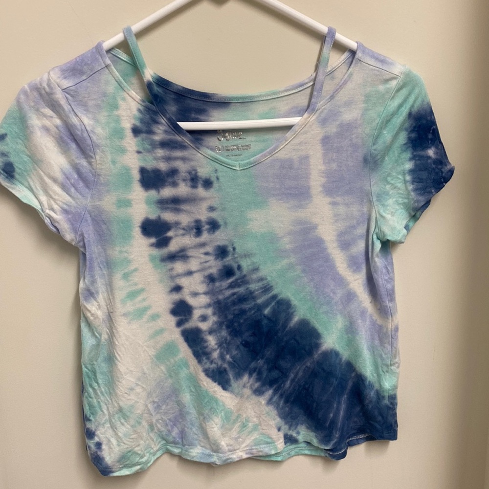 Justice shirt size 12 tie dye EUC